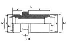 Metric Male 24º H.T.bulkhead