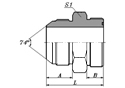 JIC MALE 74°CONE/ORFS MALE