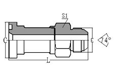 JIC MALE 74°CONE / L-SERIES FLANGE