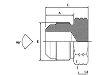 SAE MALE 90° CONE PLUG SAE J513