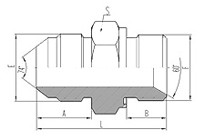 USA JIC Thread 74 Conical Surface Sealing Transition Joint