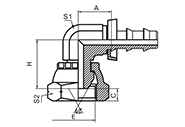 90° BSP Compact Female 60° Cone