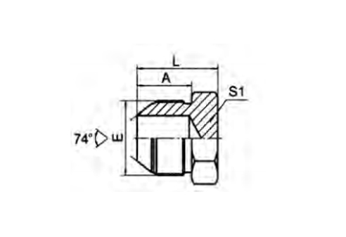 METRIC MALE 74° CONE PLUG