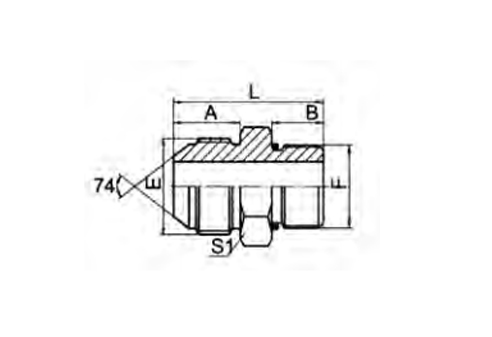 METRIC MALE 74° CONE