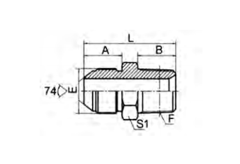 METRIC MALE 74° CONE