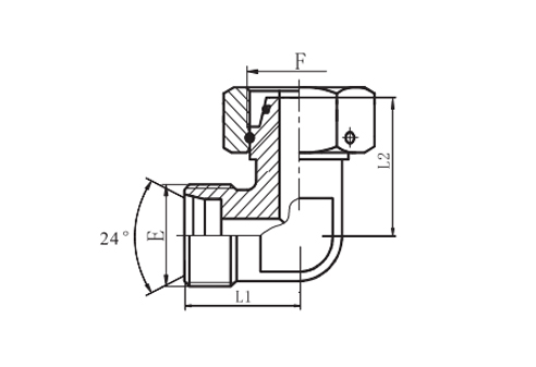 90° Elbow Educer Tube Adaptor with Swivel NUT