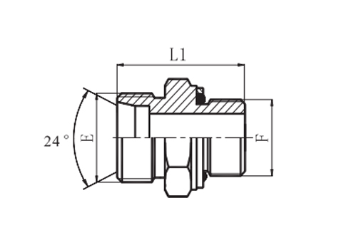 BSP Thread Stud Ends with O-ring Sealing