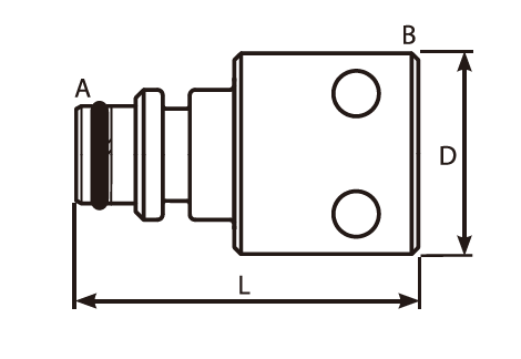 Straight Staple Male - Fixed Female Adaptor