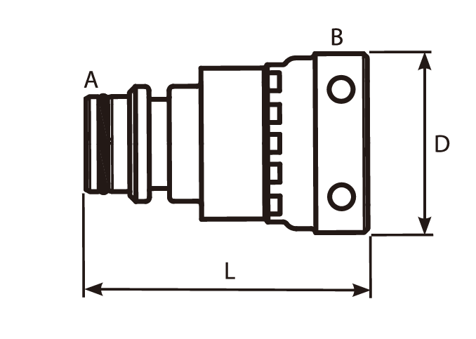 Straight StapleMale - Swivel Female Adaptor