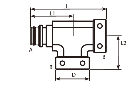 Staple Male - L Fixed Female Adaptor
