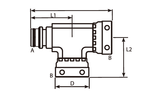 Staple Male - L Swivel Female Adaptor