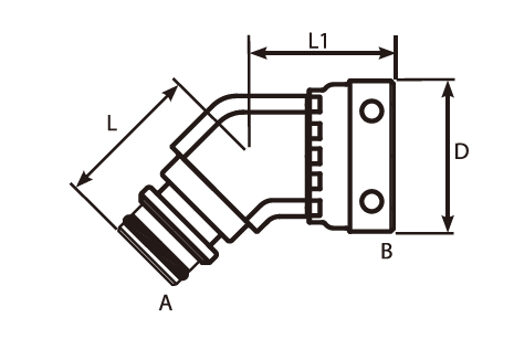 135° Staple Male- Swivel Female Adaptor