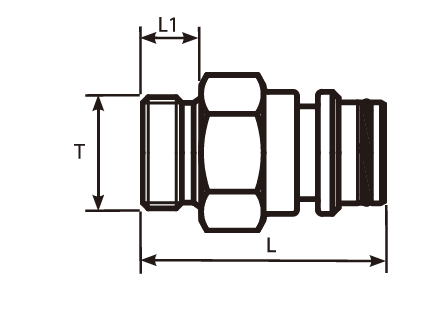 BSP Male Flat Face - Staple Male Adaptor