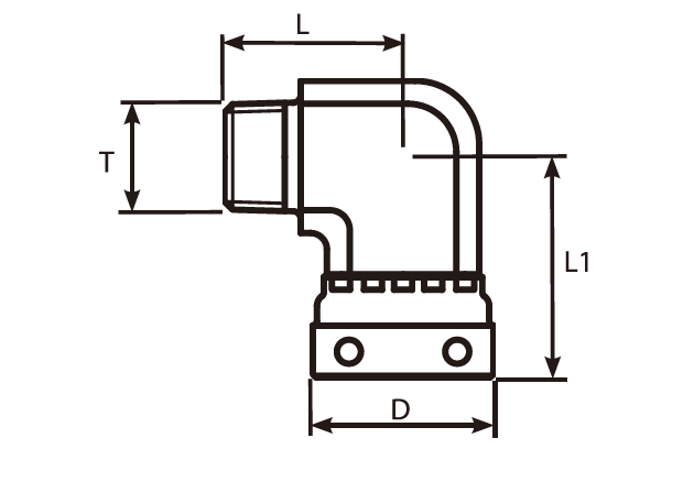 90° NPT Male - Swivel Female Adaptor