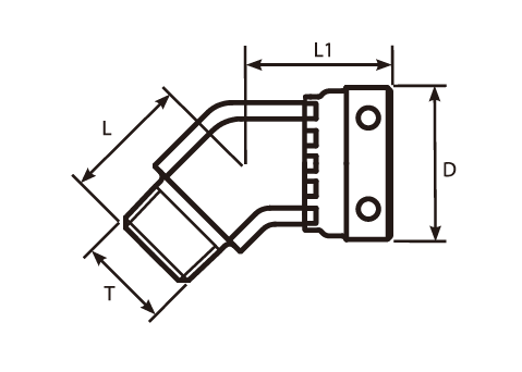 135° NPT Male - Swivel Female Adaptor