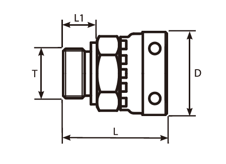 UNF Male 'o' Ring- Swivel Female Adaptor
