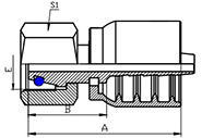 METRIC FEMALE 24° CONE O-RING L.T.