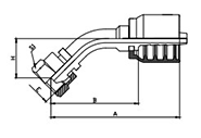 45° BSP FEMALE 60° CONE