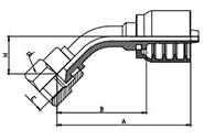 45° JIC Female 74° Cone Seat