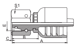 Metric Female 24° Cone O-ring L.T.