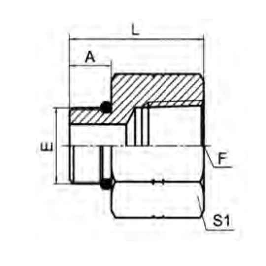 Pehel/5ON/Male SAE O-Ring Boss-Female NPT straight Adapter