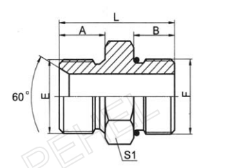 Pehel/1BO/Male BSP 60deg Cone-Male SAE O-Ring Straight Adapter
